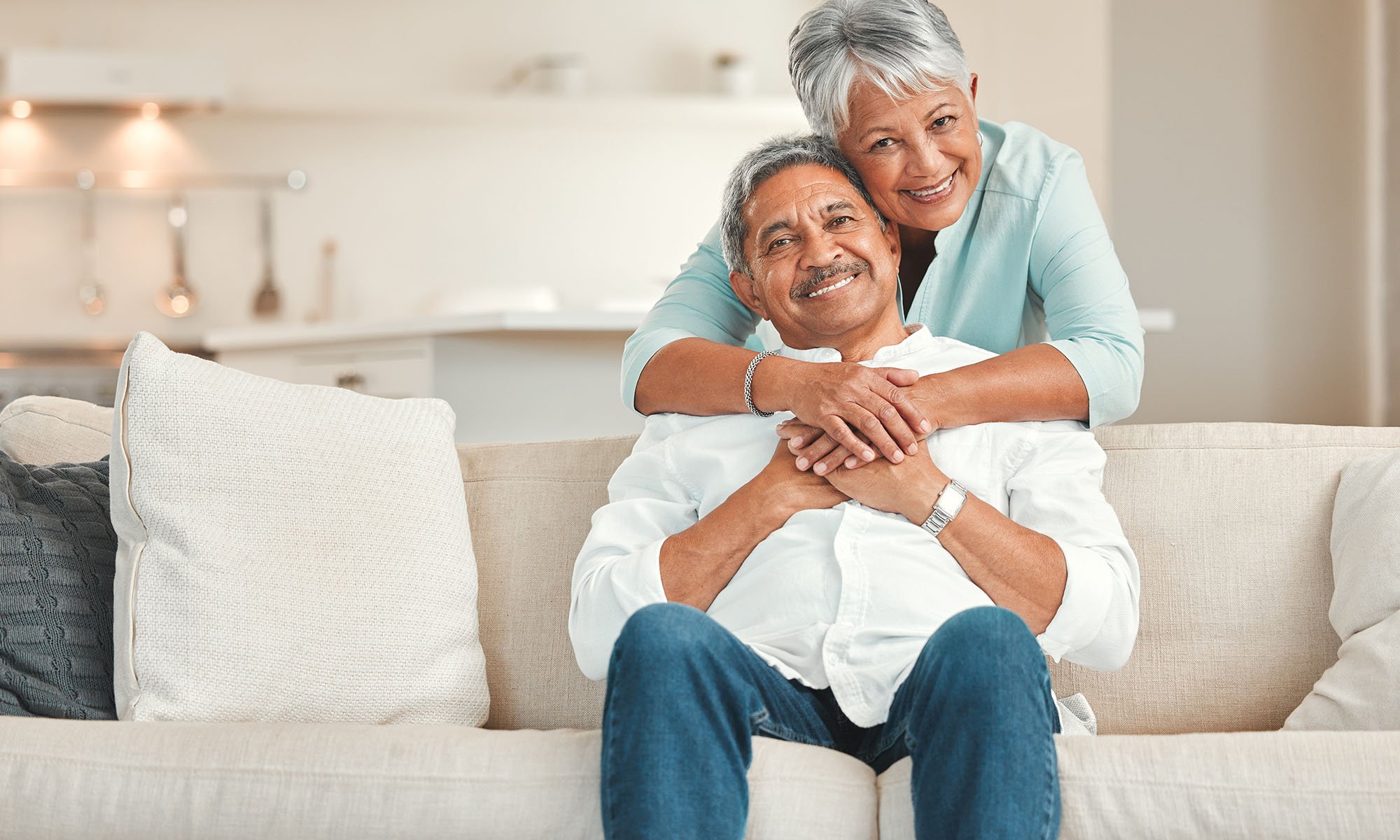 Spanish couple on the couch